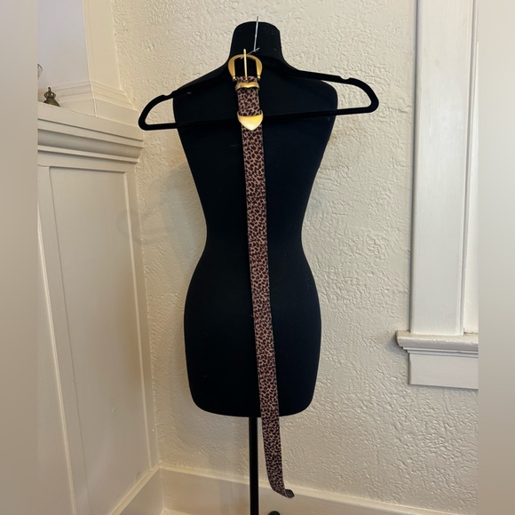 Animal print vintage belt with fabulous gold buckle - Picture 8 of 8